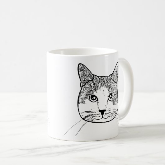 Ginger White Cat Personalisiert Kaffeetasse (VorderseiteRechts)