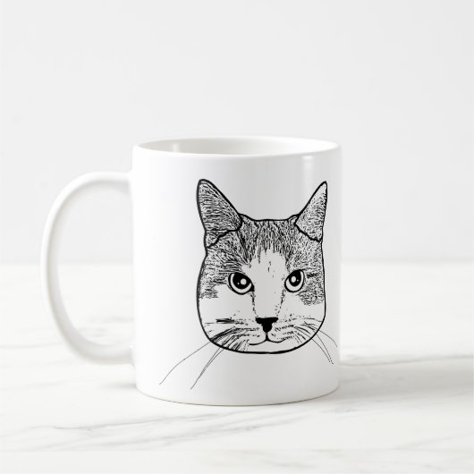 Ginger White Cat Personalisiert Kaffeetasse (Links)