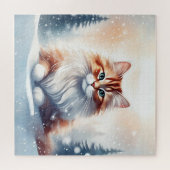 Ginger Winter Cat Puzzle (Horizontal)