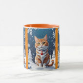 Ginger Winter Christmas Cat Tasse (Zentrum)