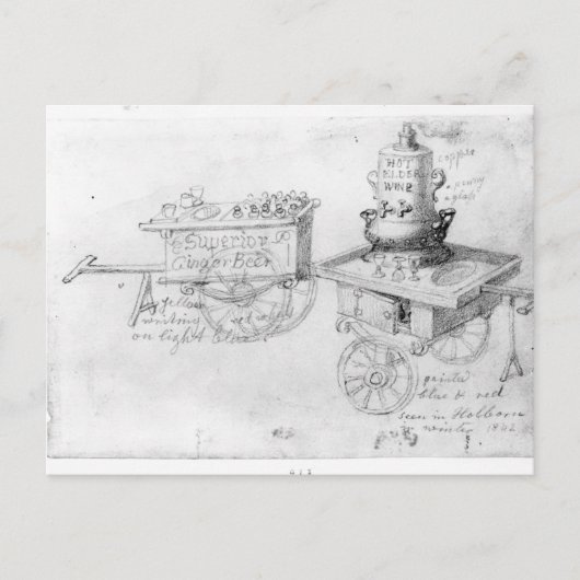 Gingerbeer- und Hot-Elder-Weinställe Postkarte (Vorderseite)