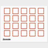 GINGERBREAD 1,5" Square Matt Stickers (Blatt)