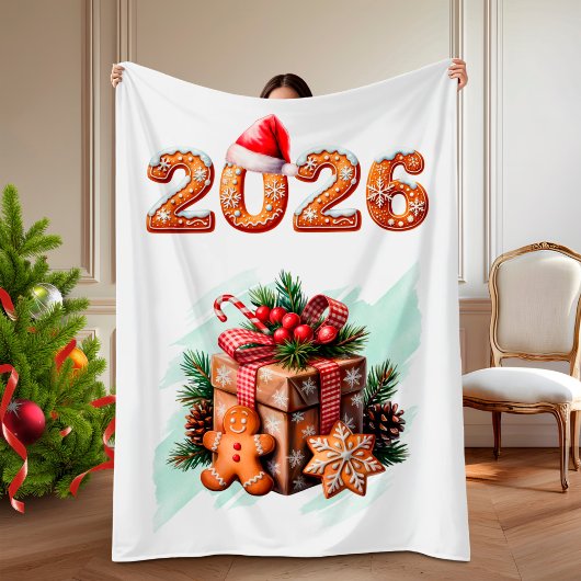 Gingerbread 2026 Weihnachtsfest Fleecedecke