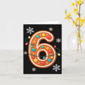 Gingerbread 6 7 Meme Christmas Matching Couple Boy Karte (Gelbe Blume)