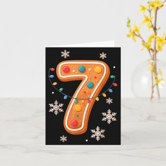 Gingerbread 6 7 Meme Christmas Matching Couple Boy Karte (Gelbe Blume)