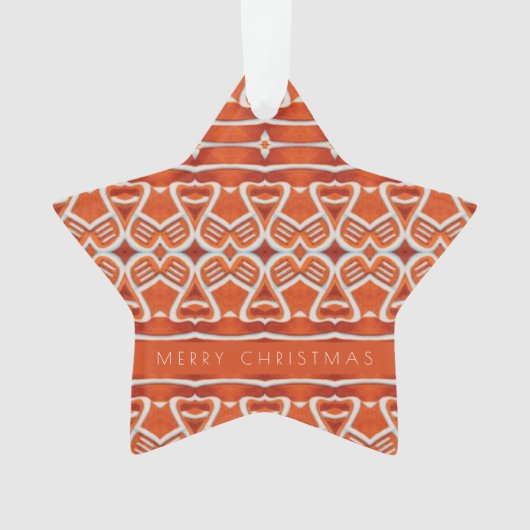 GINGERBREAD Akrylsternschmuck + Text Ornament (Vorderseite)