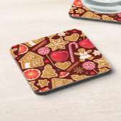 Gingerbread Apple | Christmas Cork Untersetzer Set (Linke Seite)