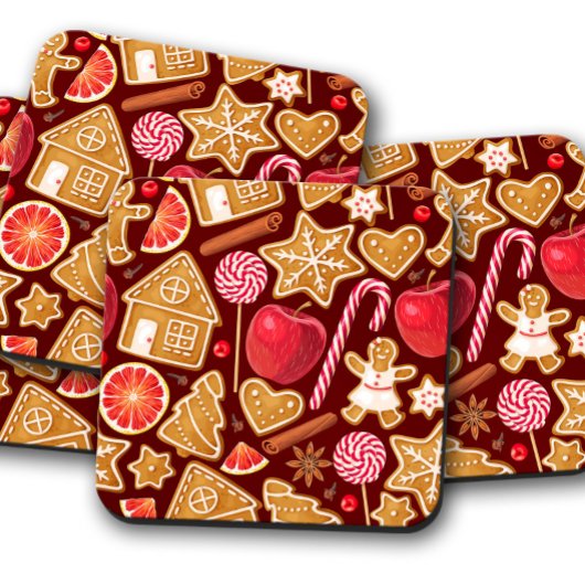 Gingerbread Apple | Christmas Cork Untersetzer Set