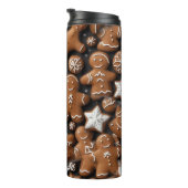 Gingerbread Army Holiday Pattern Thermosbecher (Nach rechts gedreht)