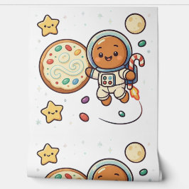 Gingerbread Astronaut Christmas Cute Space Decor Tapete