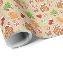 Gingerbread Baby Christmas Girft Wrapping Paper