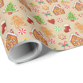 Gingerbread Baby Christmas Girft Wrapping Paper Geschenkpapier