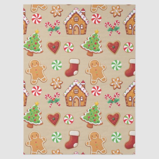 Gingerbread Baby Christmas Girft Wrapping Paper Seidenpapier (Vorderseite)