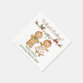 Gingerbread Baby Dusche Geschlecht zeigen Serviett Serviette (Ecke)