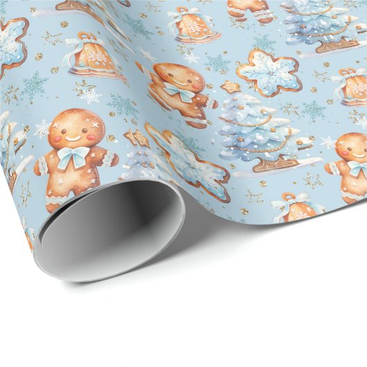 Gingerbread Baby Gingerbread Weihnachtsbaum Geschenkpapier (Rolleneckpunkt)