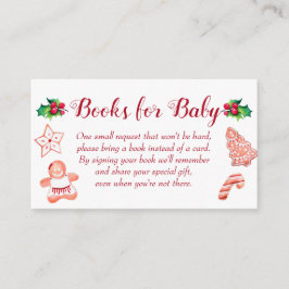 Gingerbread Baby Shower Books for Baby Girl Begleitkarte