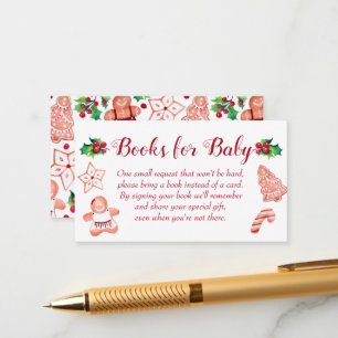 Gingerbread Baby Shower Books for Baby Girl Begleitkarte