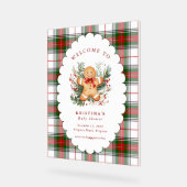 Gingerbread Baby Shower Welcome Acrylschild (Winkel)