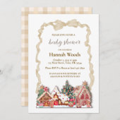 Gingerbread Babydusche Einladung (Vorne/Hinten)