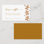 Gingerbread Babydusche Windelwaschkarte Visitenkarte (Vorne/Hinten)