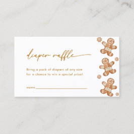 Gingerbread Babydusche Windelwaschkarte Visitenkarte