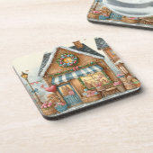Gingerbread Bakery House Shop 3 beverage coaster Getränkeuntersetzer (Linke Seite)