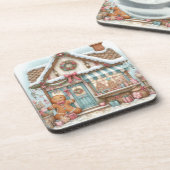 Gingerbread Bakery House Shop beverage coaster Getränkeuntersetzer (Linke Seite)