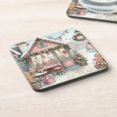 Gingerbread Bakery House Shop Getränkeuntersetzer (Linke Seite)