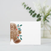 Gingerbread Berry Feiertagspostkarte (Stehend Vorderseite)