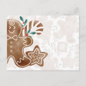 Gingerbread Berry Feiertagspostkarte (Vorderseite)