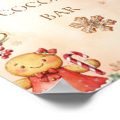 Gingerbread Birthday Christmas Hot cocoa bar Poster (Ecke)
