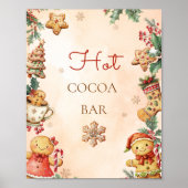 Gingerbread Birthday Christmas Hot cocoa bar Poster (Vorne)