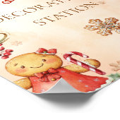 Gingerbread Birthday Cookie Decorating Station Poster (Ecke)