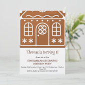 Gingerbread birthday decorating party einladung (Stehend Vorderseite)