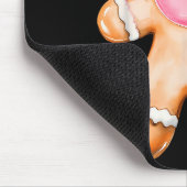 Gingerbread Blowing Bubble Gum Nk Sungles Christma Mousepad (Ecke)