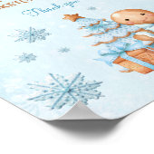 Gingerbread Blue Baby Duschkabine Windelwanne Raff Poster (Ecke)