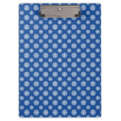 Gingerbread - Blue Snowflakes Pattern - Merry Xmas Klemmbrett (Vorderseite)
