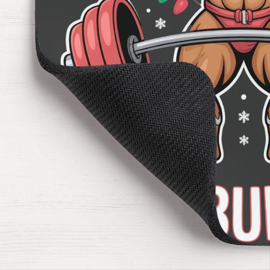 Gingerbread Bodybuilding Christmas Gym  Mousepad (Ecke)