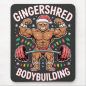 Gingerbread Bodybuilding Christmas Gym  Mousepad (Vorne)