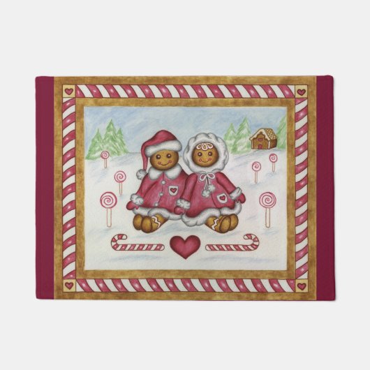 Gingerbread Boy and Girl Doormat Fußmatte (Vorderseite)