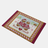Gingerbread Boy and Girl Doormat Fußmatte (Schrägansicht)