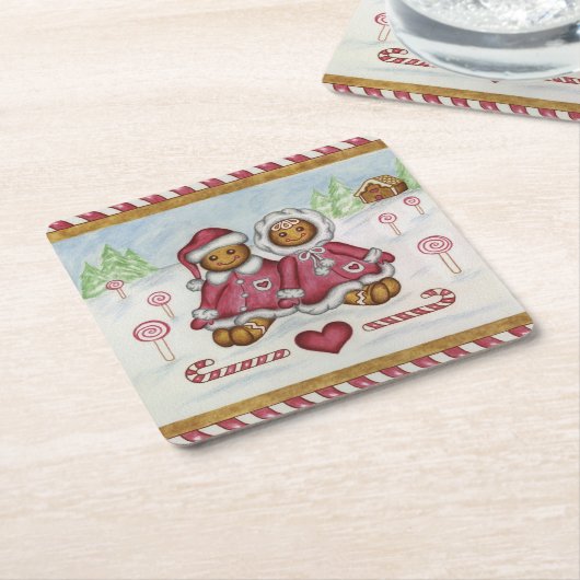 Gingerbread Boy and Girl Untersetzer (angewinkelt)