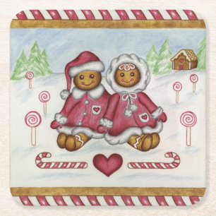Gingerbread Boy and Girl Untersetzer