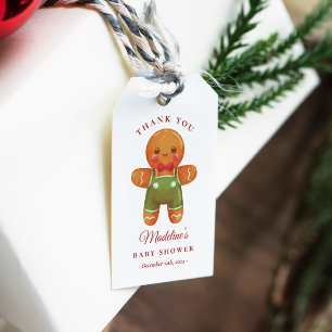 Gingerbread Boy Baby Shower Gevor Tag Geschenkanhänger