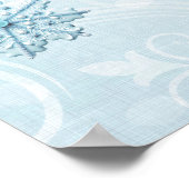 Gingerbread Boy Blue Christmas Baby Dusche Digital Poster (Ecke)