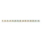 Gingerbread Boy Blue Glitter Satinband (Vorderseite)