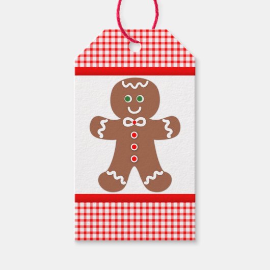 Gingerbread Boy Christmas Geschenkanhänger (Vorderseite)