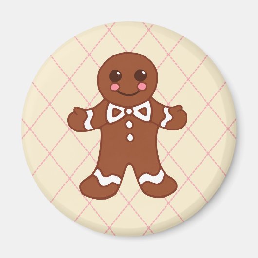 Gingerbread Boy Christmas Magnet (Vorne)