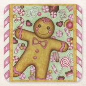 Gingerbread Boy Christmas Paper Untersetzer (Vorderseite)