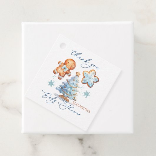 Gingerbread Boy Christmas Tree Baby Dusche Danke Geschenkanhänger (Beispiel)